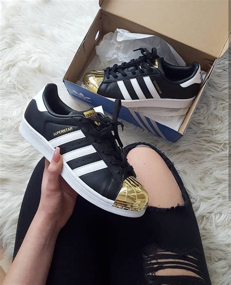 adidas superstar schwarz weiß gold damen|Adidas Superstar.